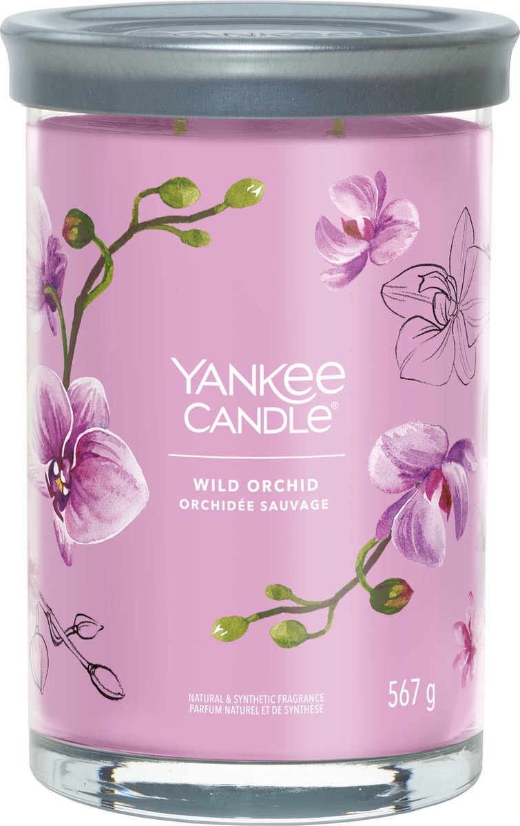 Yankee Candle – Duftkerze „Wild Orchid“ im großen Glas – 100 Brennstunden – zwei Dochte