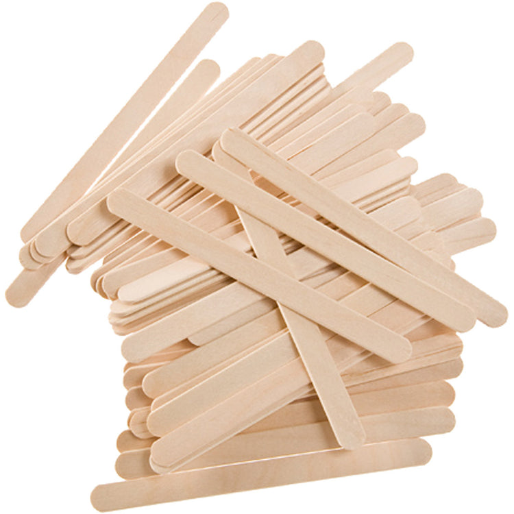 Creativ Company Icelolly Sticks, L: 11,4 cm, B: 10 mm, ca. 745 Stück, natürlich, 1000 g 1 Box