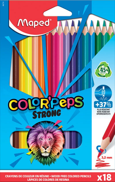 Maped Office Maped dreieckige Buntstifte Color'Peps Strong, 18 im Karton