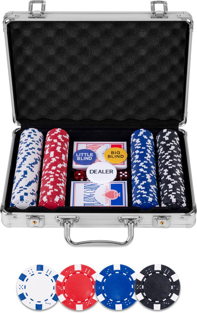 Pokerset im Silberetui - 200 Chips