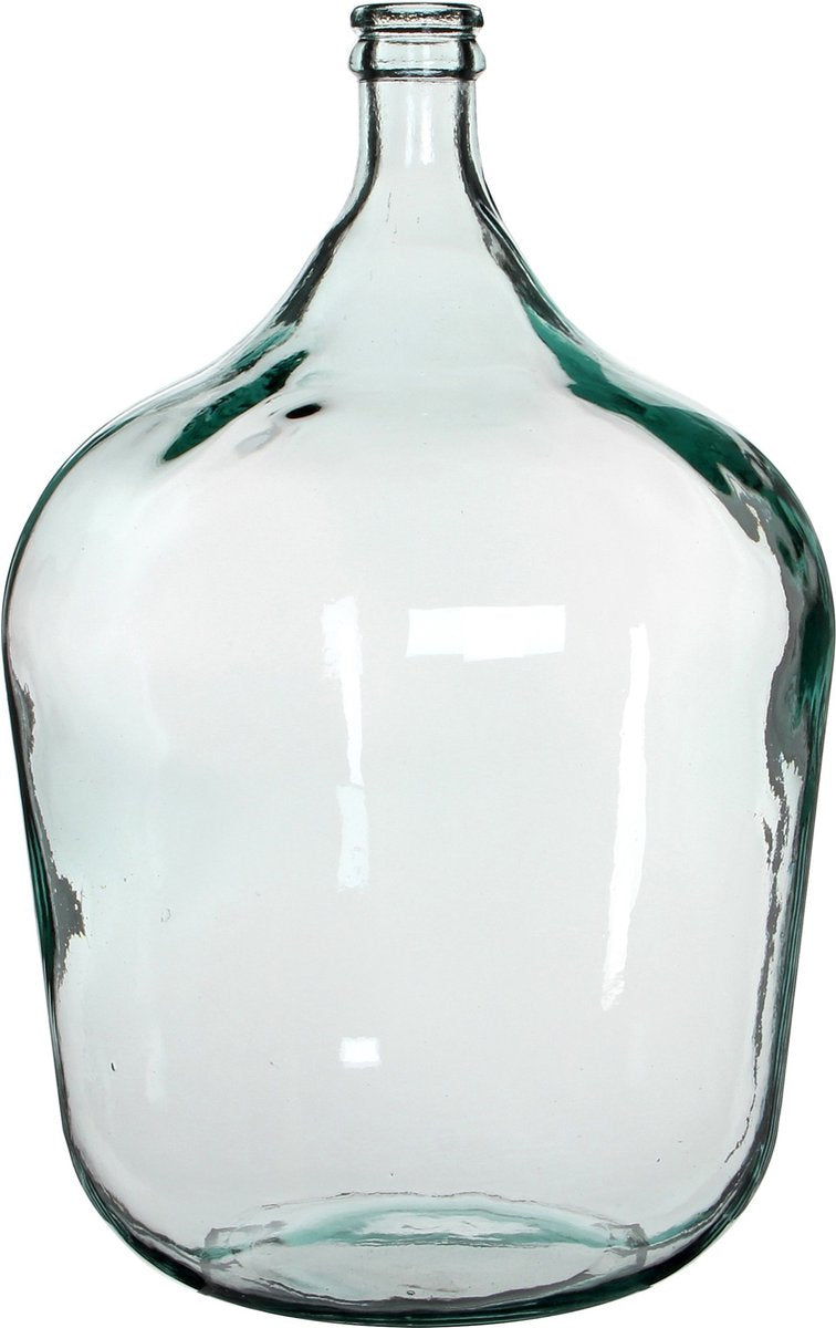 Glimmerdekorationen Flaschenvase Diego – 40 x 56 cm – transparent – recyceltes Glas – Flaschenhals
