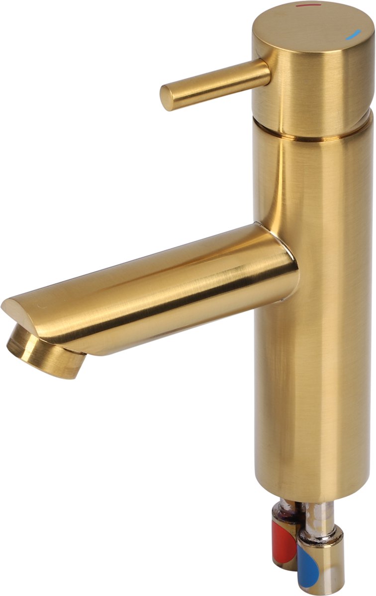 Differnz Waschtischarmatur gerade - Mischbatterie - kalt und warm - WC-Armatur - Gold