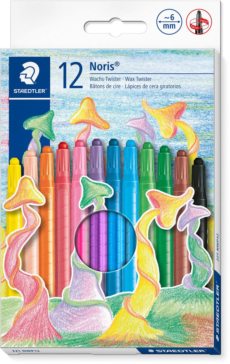Staedtler Spielzeug | kreatives Kunstwerk zum Selbermachen – Noris Club Wax Twister – Set 12-tlg