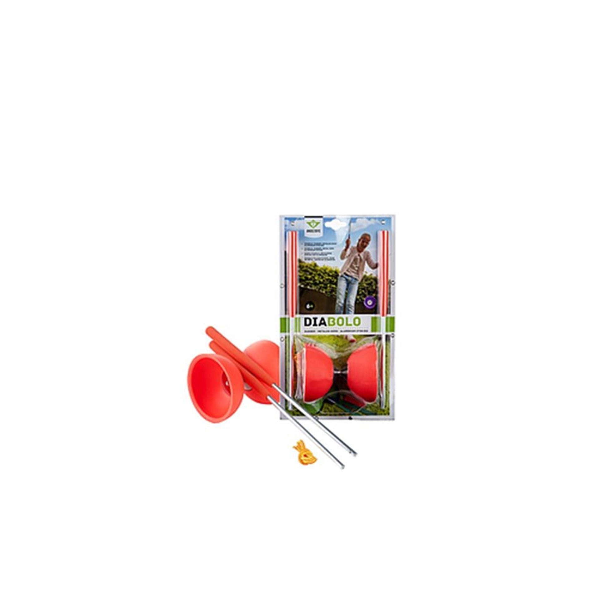 Engelhart Diabologummi mit Aluminiumstäben rot