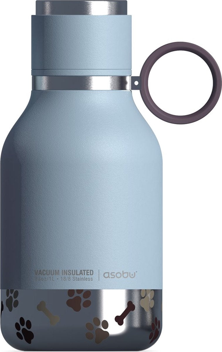 Asobu Hundenapfflasche Edelstahl - Blau