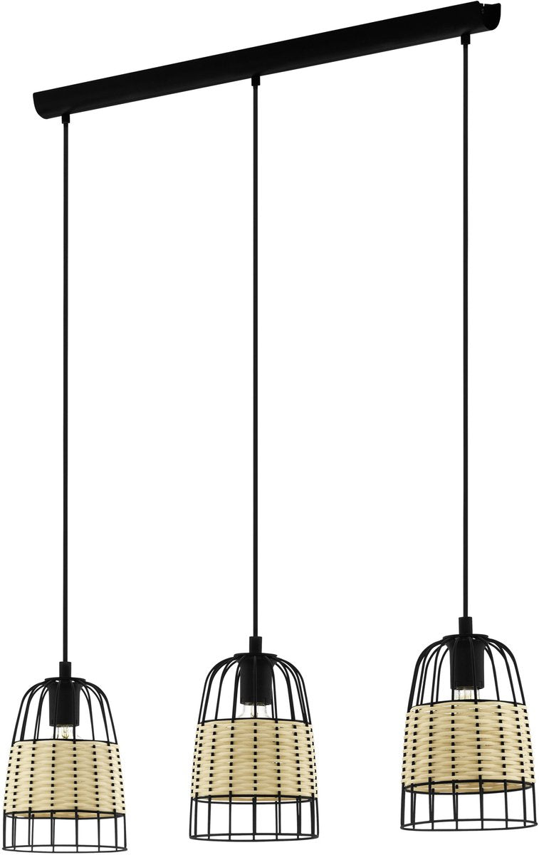 Eglo Anwick Hängelampe – E27 – 88 cm – schwarzes Rattan