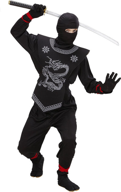 Finidi Ninja Anzug Kinder Kesio Schwarz