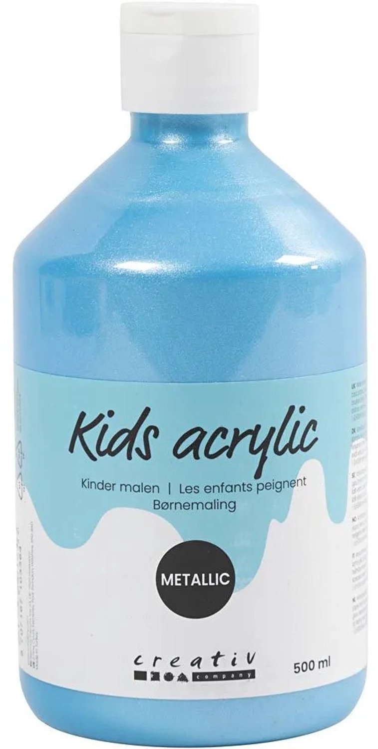A-Color Acrylfarbe Metallic, Metallic, Hellblau, 500 ml 1 Flasche