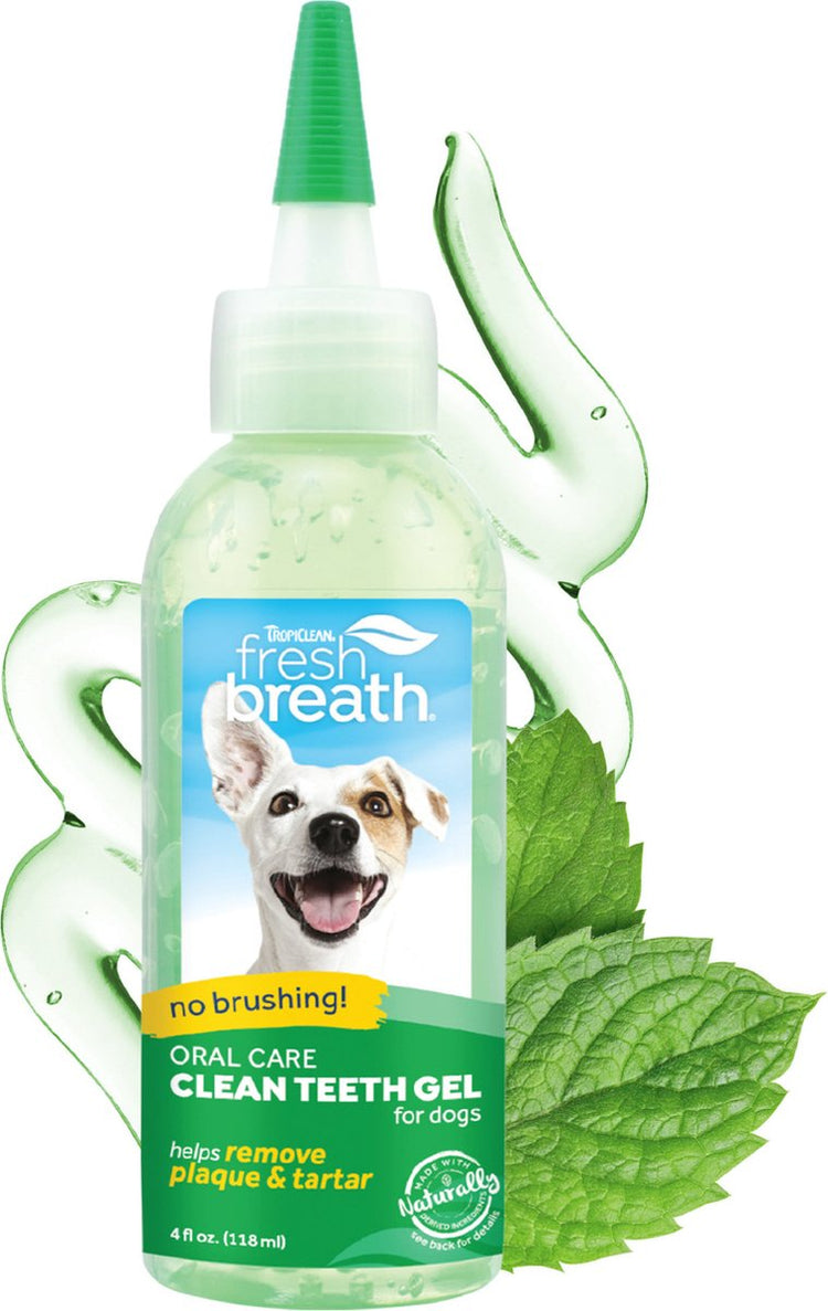 Tropiclean Fresh Breath – Zahngel für die Zahnpflege von Hunden – Minze – 118 ml