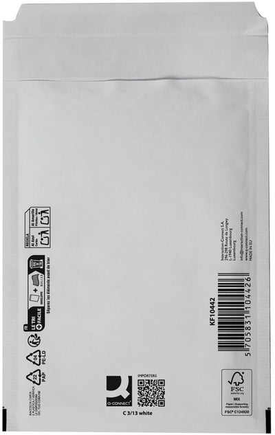 Q-Connect Luftpolstertaschen, weiß, 3-c, 170 x 225 mm, Karton à 100 Stück