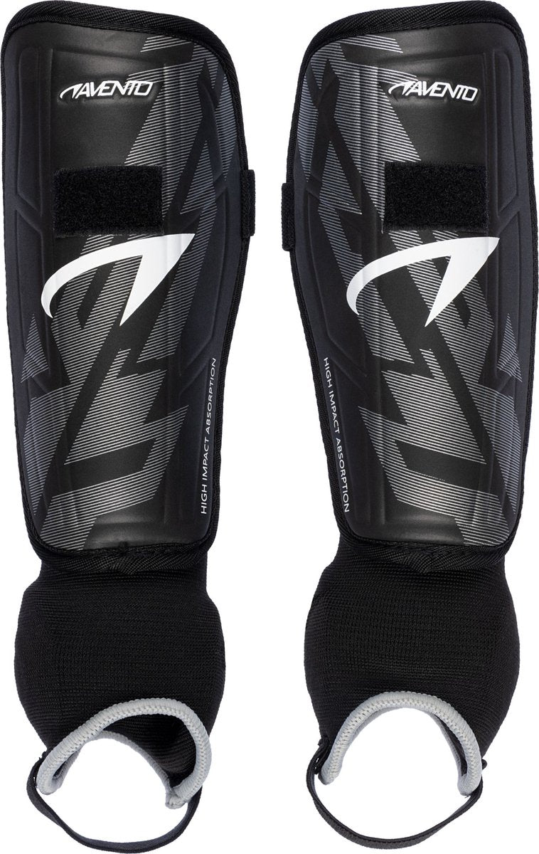Avento Schienbeinschoner – Pro-Style – Schwarz Silber – Größe S