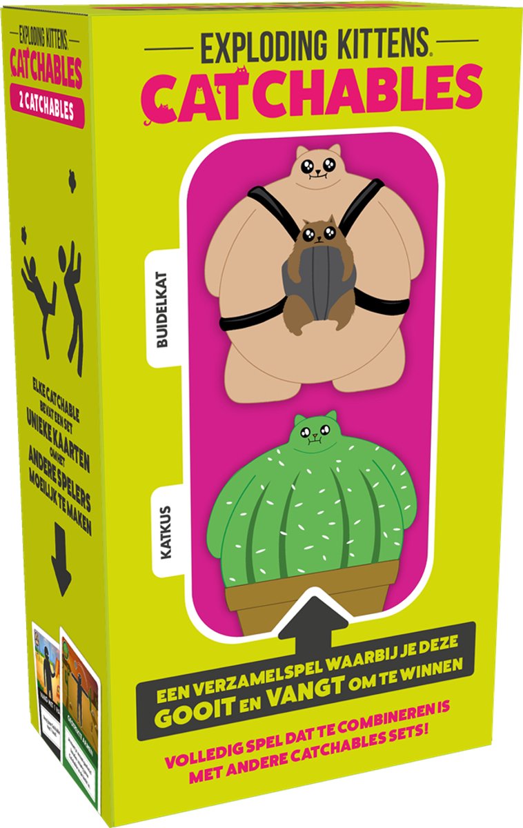 Exploding Kittens Catchables – Erweiterung „Cat Kiss Beuteltierkatze“ – Familienspiel – Partyspiel