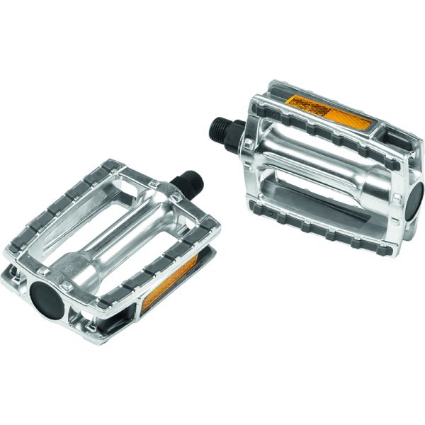 Pedalset Ergotec 658 9 16 mit Reflektor - Silbergrau