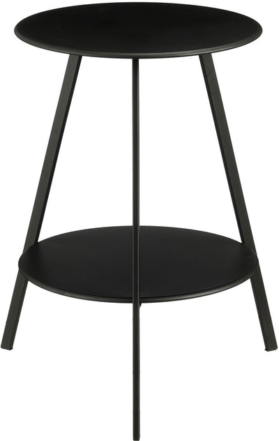 Mica Dekorationen Seatle Beistelltisch rund für den Außenbereich – Couchtisch – Outdoor-Couchtisch – auch als Pflanzentisch oder Pflanzenständer – Metall – 58 x 46 cm – Schwarz