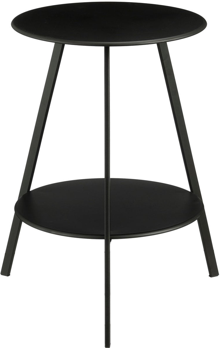 Mica Dekorationen Seatle Beistelltisch rund für den Außenbereich – Couchtisch – Outdoor-Couchtisch – auch als Pflanzentisch oder Pflanzenständer – Metall – 58 x 46 cm – Schwarz