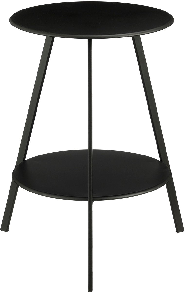 Mica Dekorationen Seatle Beistelltisch rund für den Außenbereich – Couchtisch – Outdoor-Couchtisch – auch als Pflanzentisch oder Pflanzenständer – Metall – 58 x 46 cm – Schwarz