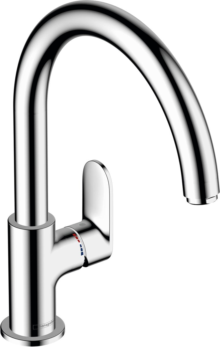 Hansgrohe Lackmischung M35 – Küchenmischbatterie – Einhebelbedienung – Größe 210 mm – schwenkbarer Auslauf – 1 Strahlfunktion – Chrom