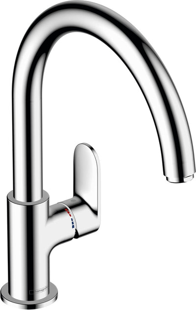 Hansgrohe Lackmischung M35 – Küchenmischbatterie – Einhebelbedienung – Größe 210 mm – schwenkbarer Auslauf – 1 Strahlfunktion – Chrom