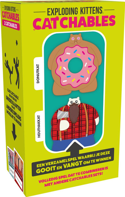 Exploding Kittens Catchables – Holzfäller-Katze, Donut-Katze – Familienspiel – Partyspiel