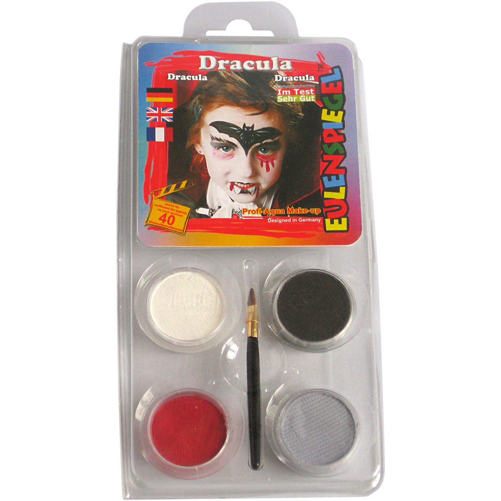 Eulenspiegel Schmink - Motive Set, Dracula, verschiedene Farben, 1 Set
