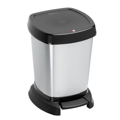 Rotho Rotho Paso Pedal Bin 6L Silber Metallic