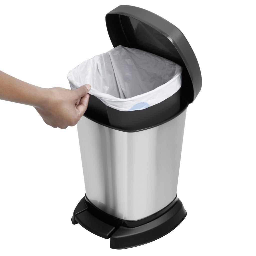 Rotho Rotho Paso Pedal Bin 6L Silber Metallic