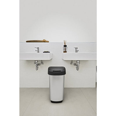 Rotho Rotho Twist Waste Bin 25l Silber Metallic