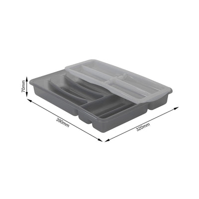 ROTHO ROTHO BASIC BUTLERY BOX 6 FACHTEN Variable Anthrazit