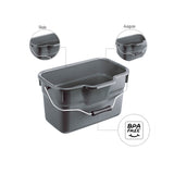 Rotho Rotho Basic Emmer Rechteckige 12L Anthrazit - afbeelding 3