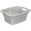Rotho Blumen Wäschekorb 25l Cool Grey