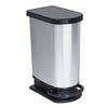 Rotho Rotho Paso Pedal Bin 50L Silber Metallic