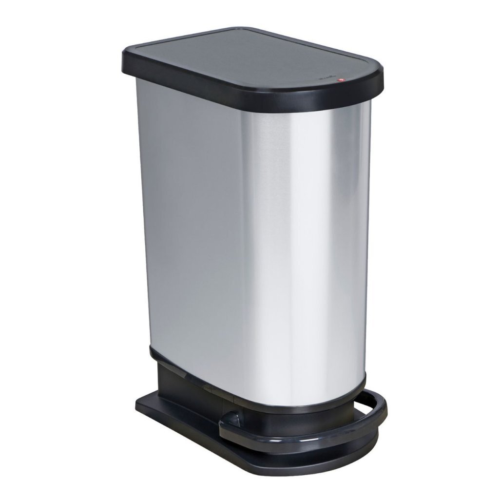 Rotho Rotho Paso Pedal Bin 50L Silber Metallic
