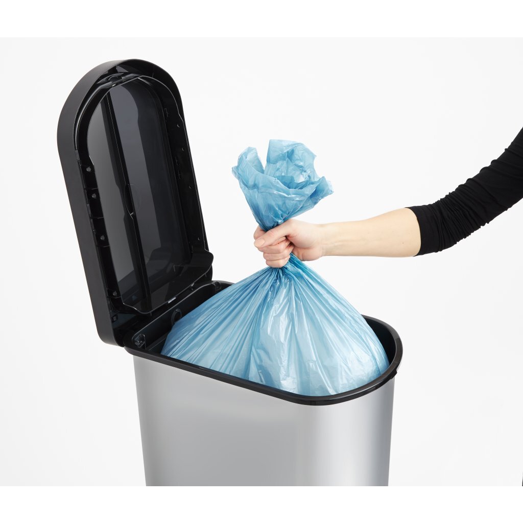 Rotho Rotho Paso Pedal Bin 50L Silber Metallic