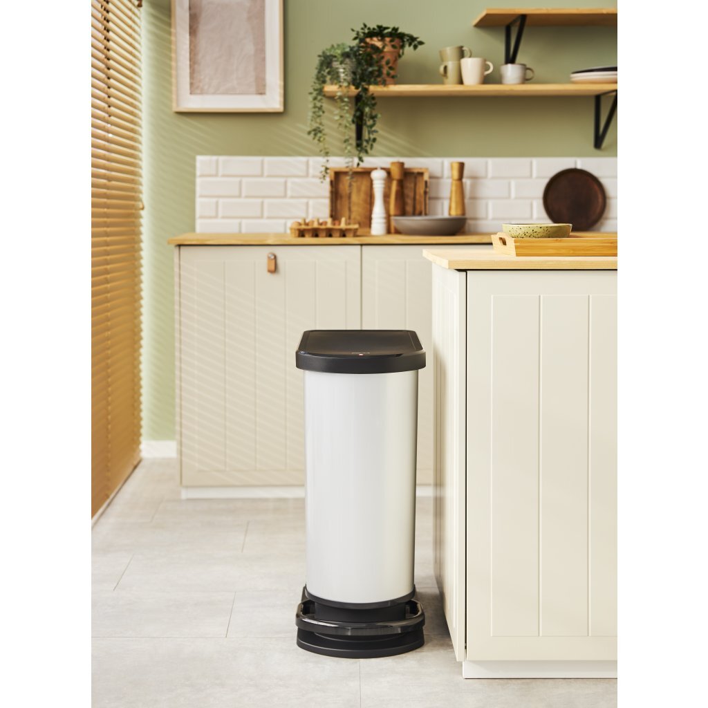 Rotho Rotho Paso Pedal Bin 50L Silber Metallic