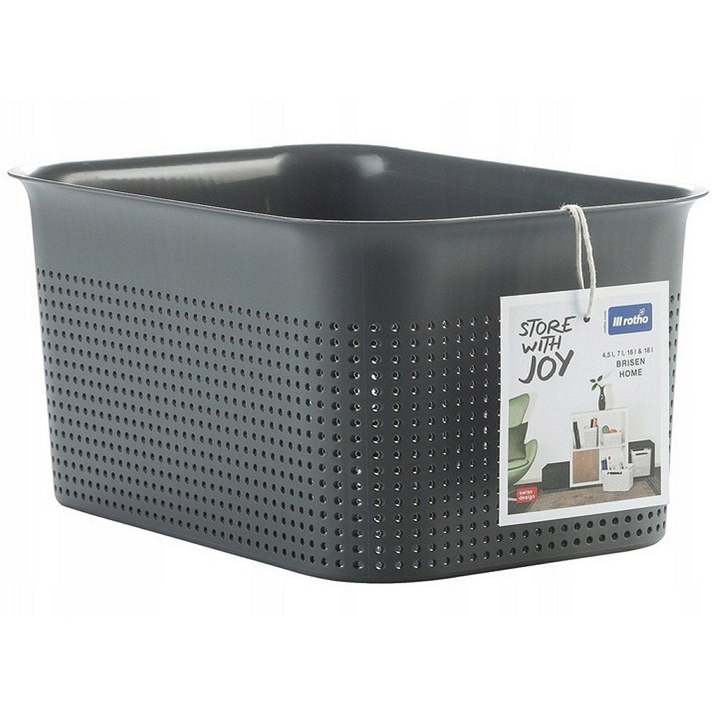Rotho Brisen Aufbewahrungskorb 26,2x18x13 cm 4,5l Anthrazit