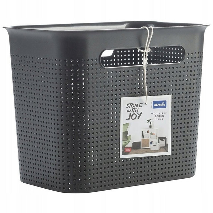 Rotho Brisen Aufbewahrungskorb 26,2x18x21,1 cm 7l Anthrazit
