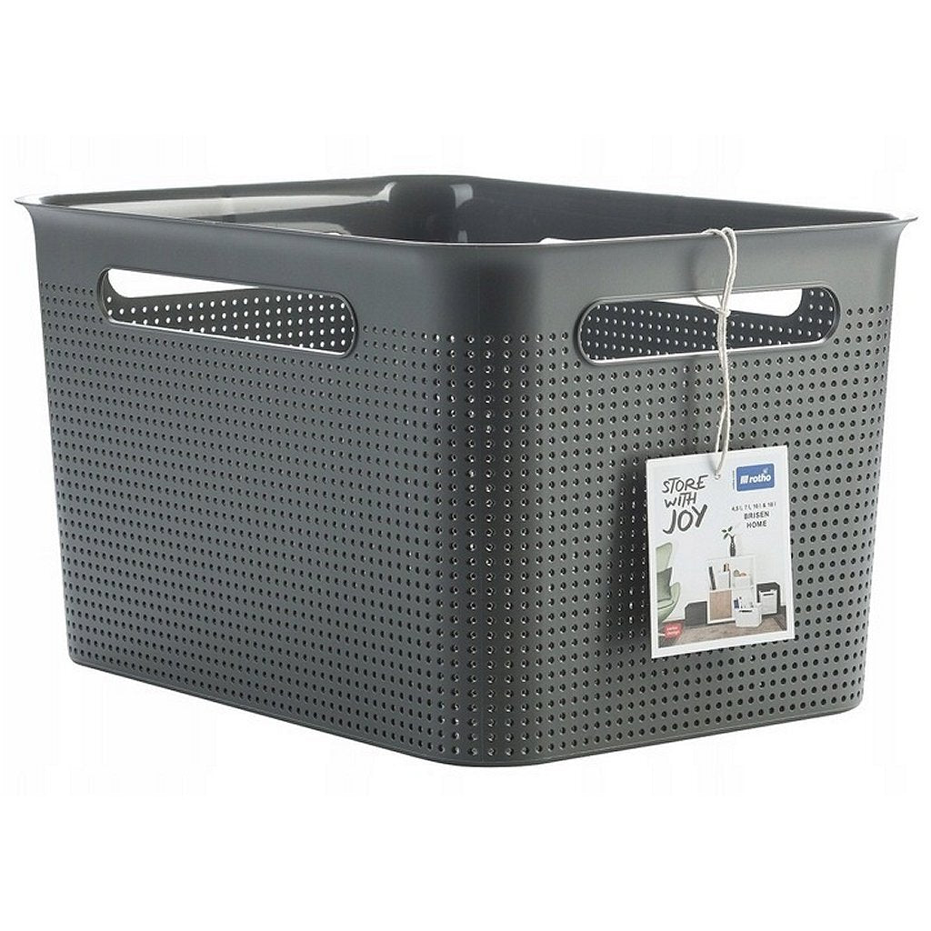 Rotho Brisen Aufbewahrungskorb 36x26,2x21,1 cm 16l Anthrazit