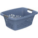 Rotho Blumen Wäschekorb 25l Horizontblau