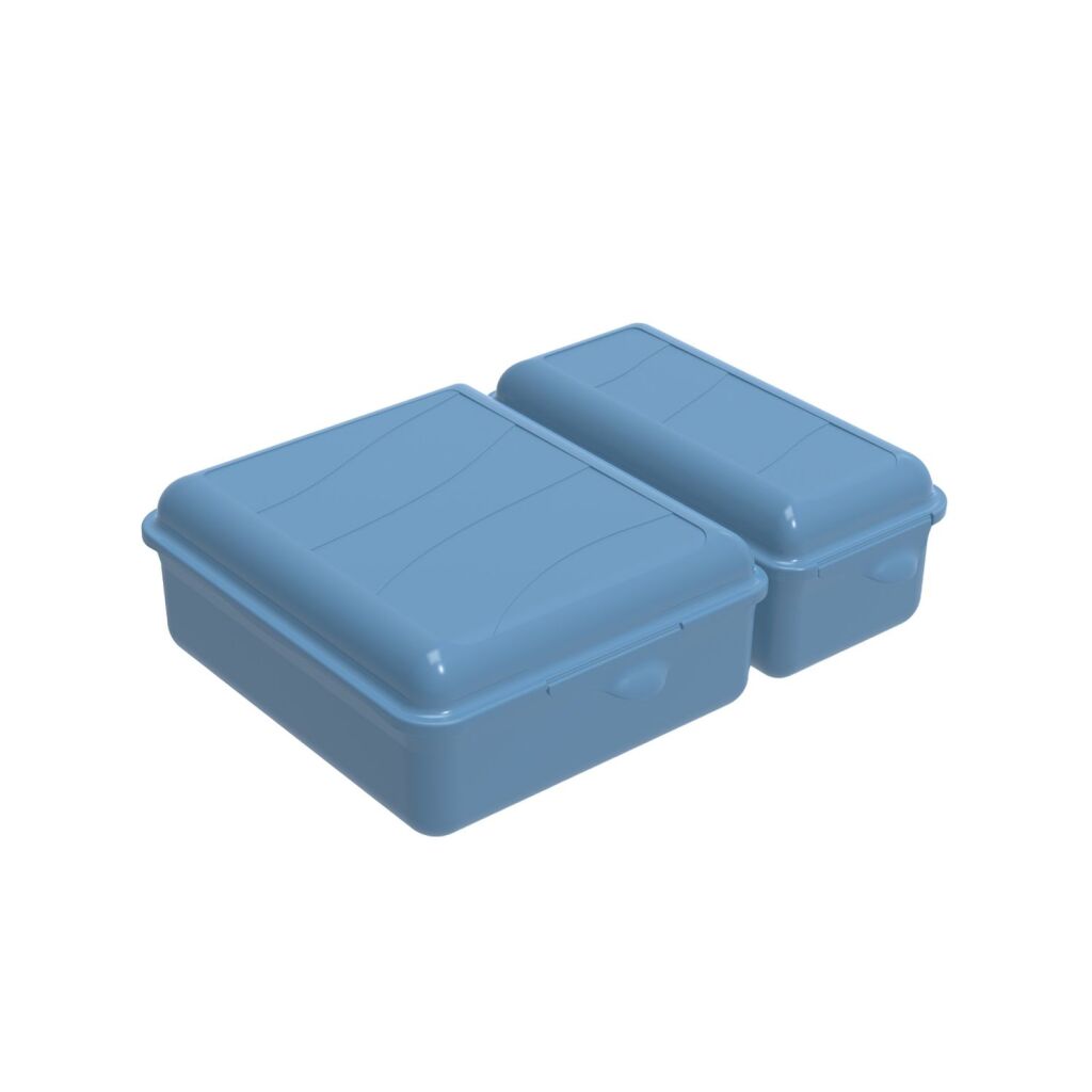 Rotho Rotho Twin Lunchbox 1.05+0,55L Horizont Blau