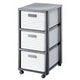 Rotho Country Design Kommode mit Rollen 3x18l weiß