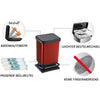 Rotho Rotho Paso Pedal Bin 20L Red Metallic