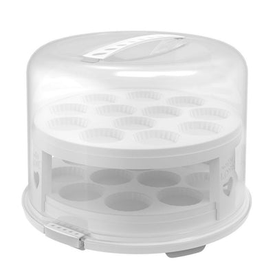 Rotho Rotho Fresho Cake Box XL + Cupcake -Halter 35,5 x 34,5 x 26 cm weiße transparent