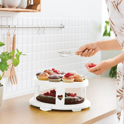 Rotho Rotho Fresho Cake Box XL + Cupcake -Halter 35,5 x 34,5 x 26 cm weiße transparent