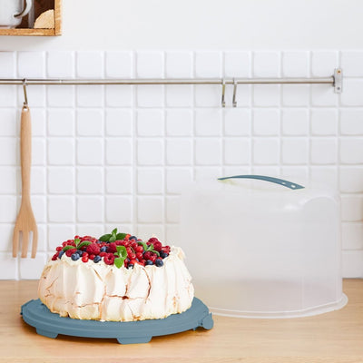 Rotho Rotho Fresho Cake Box XL 35,5x34.5x26 cm Horizonblau Transparent