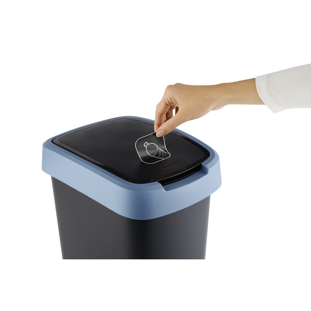 Rotho Rotho Twist Waste Bin 10L Horizon Blue Anthrazit