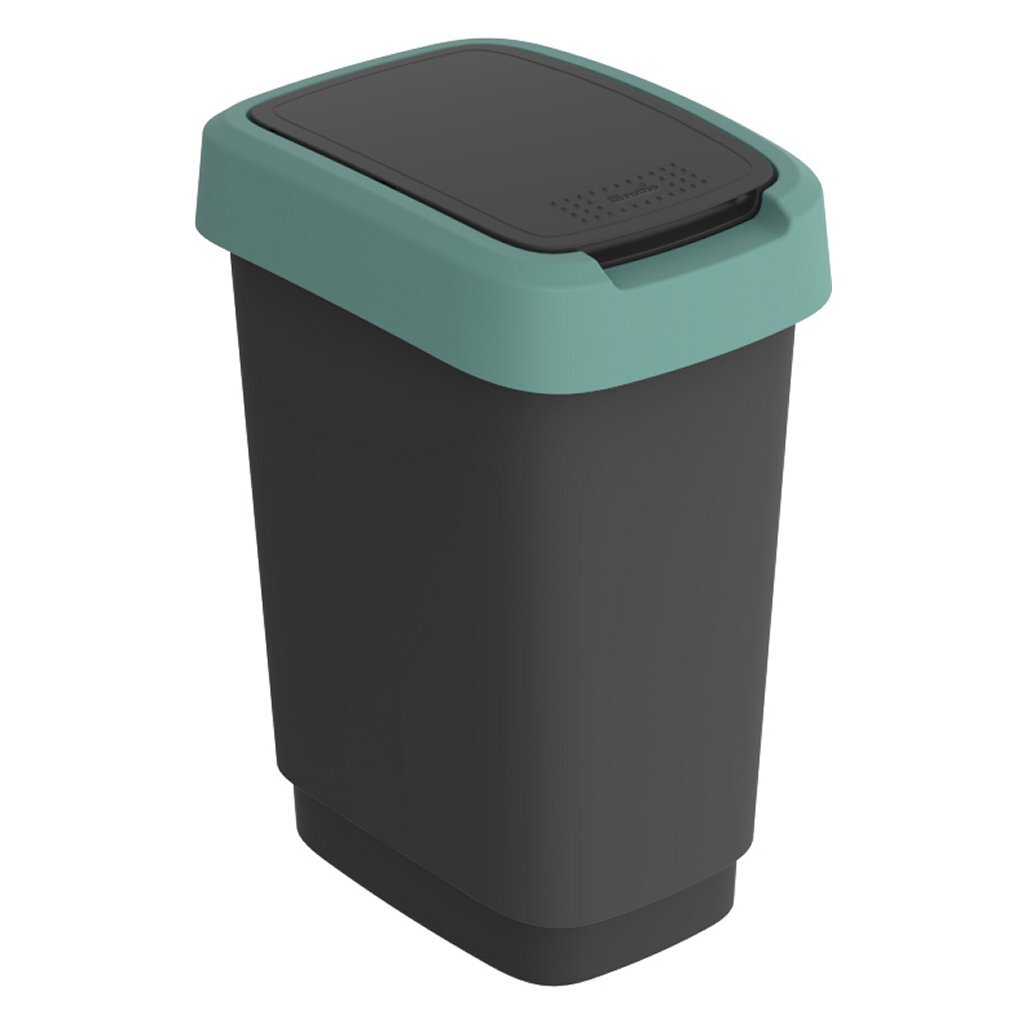 Rotho Rotho Twist Waste Bin 10l Mistel -Grün Anthrazit