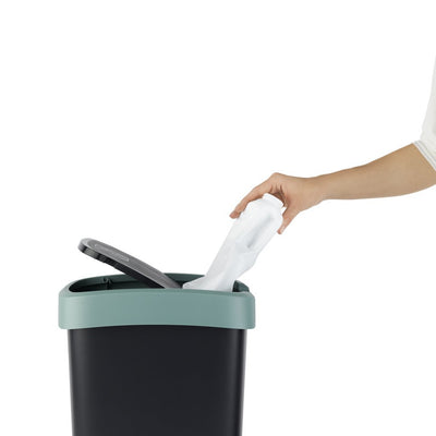Rotho Rotho Twist Waste Bin 10l Mistel -Grün Anthrazit