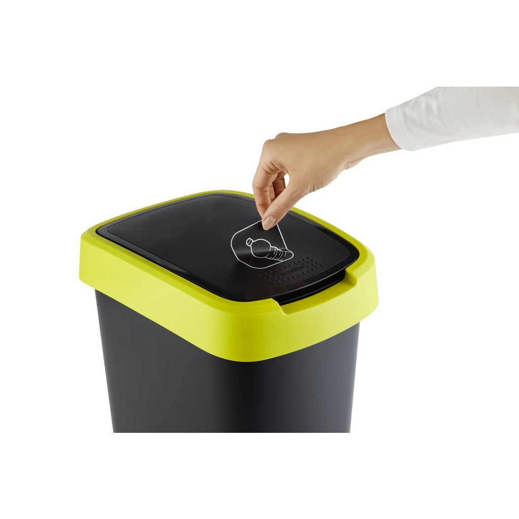 Rotho Rotho Twist Waste Bin 10l Lime Anthrazit