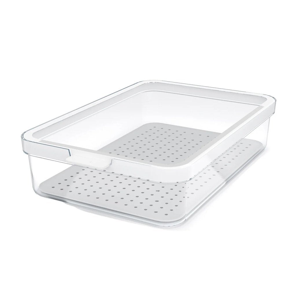 Rotho Cauma Kühlschrank-Organizer 27x18,4x6,2 cm 2,6l weiß transparent
