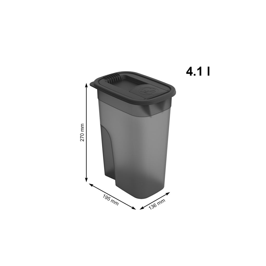 Rotho Rotho Flo Haustiernahrungsbehälter 4.1l Anthrazit transparent